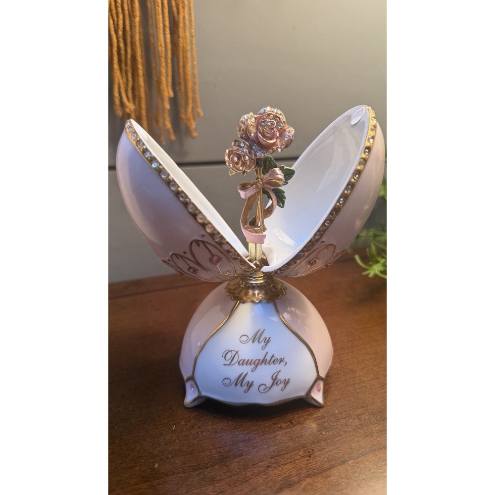 Bradford Exchange Peter Carl Fabergé-Style Musical Egg My Daughter My Joy